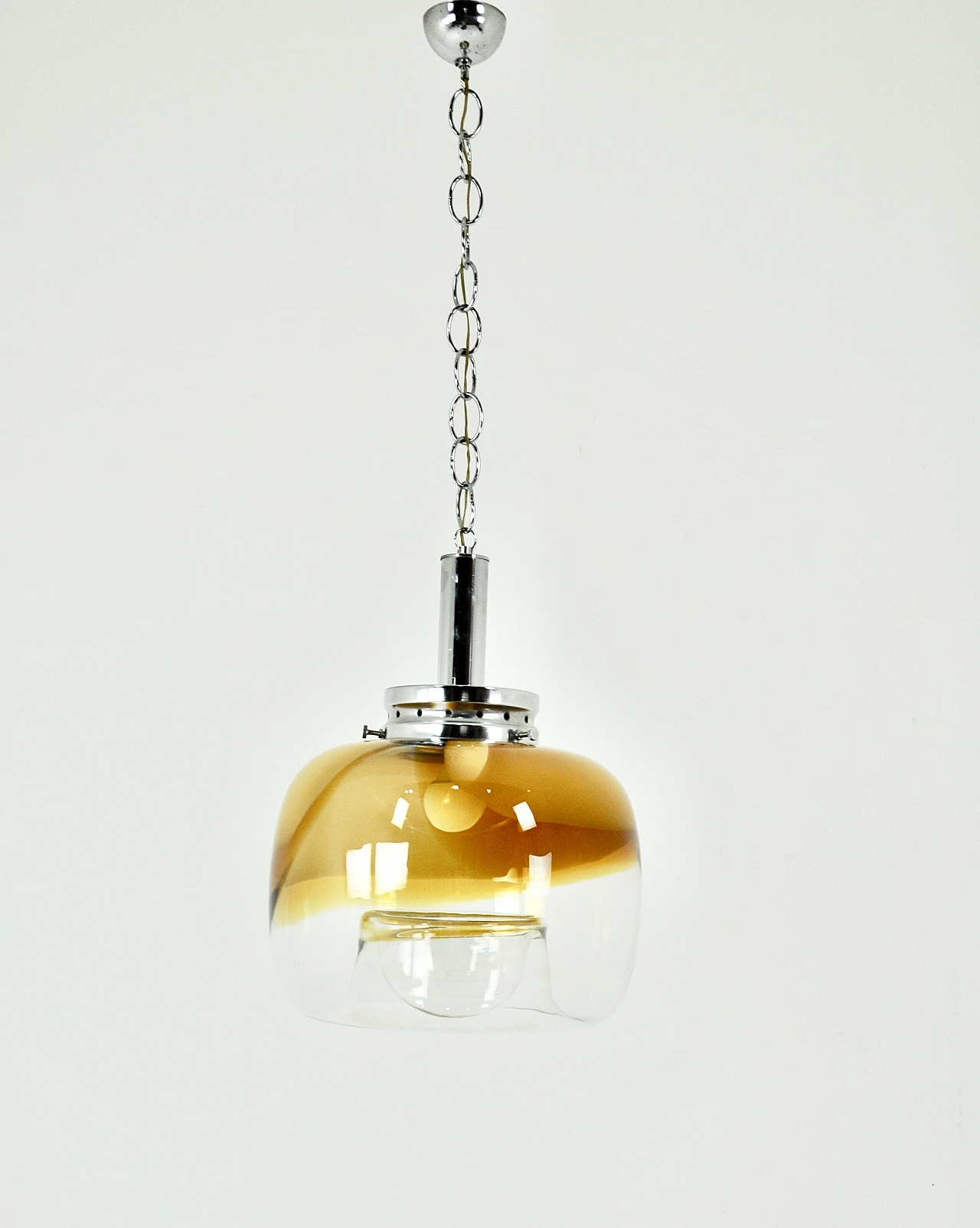 Murano glass hanging lamp by Mazzega, 1970s 1