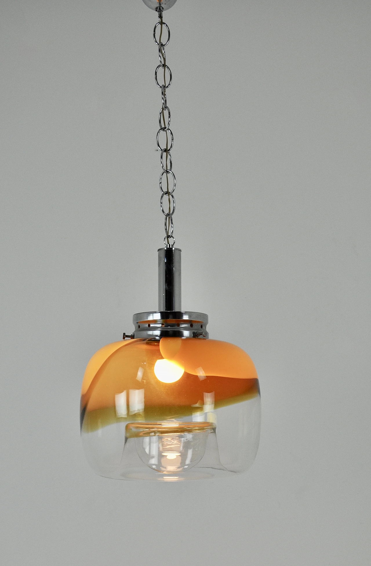 Murano glass hanging lamp by Mazzega, 1970s 2