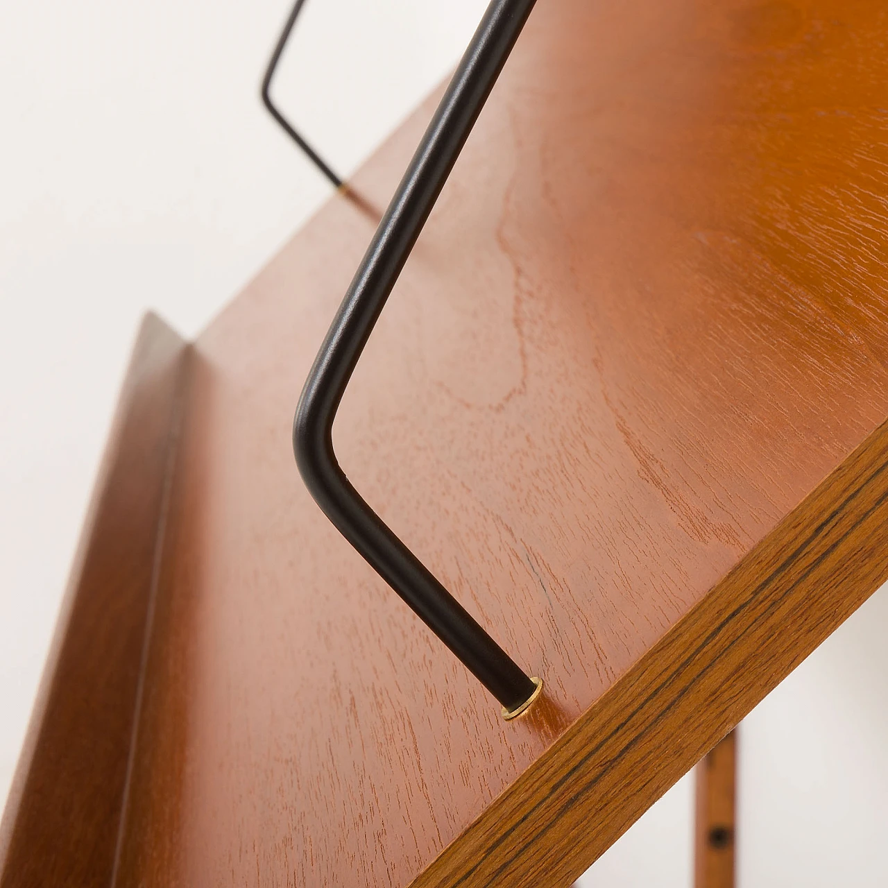 Upcycled teak wall unit with flap desk in P. Cadovius style, 1960s 10