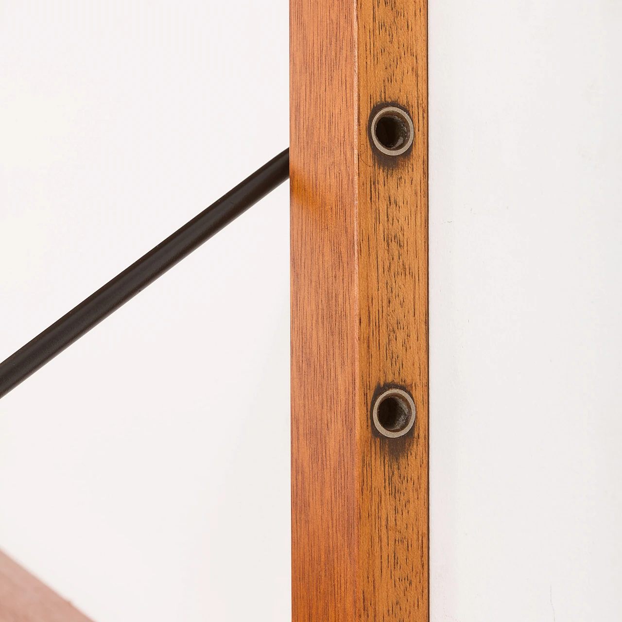 Upcycled teak wall unit with flap desk in P. Cadovius style, 1960s 12