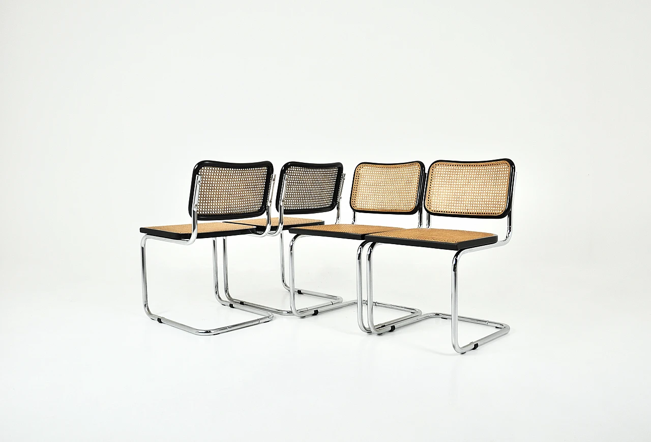 4 Sedie stile B32 di Marcel Breuer, anni '80 1