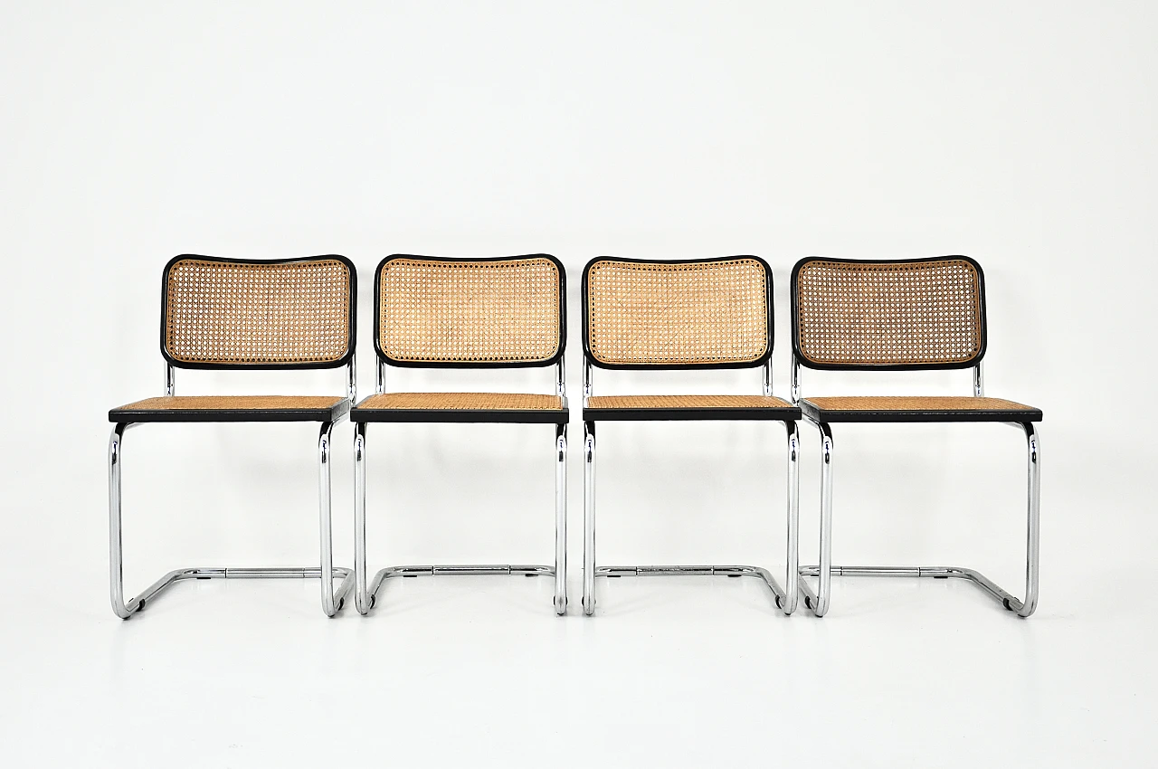 4 Sedie stile B32 di Marcel Breuer, anni '80 3