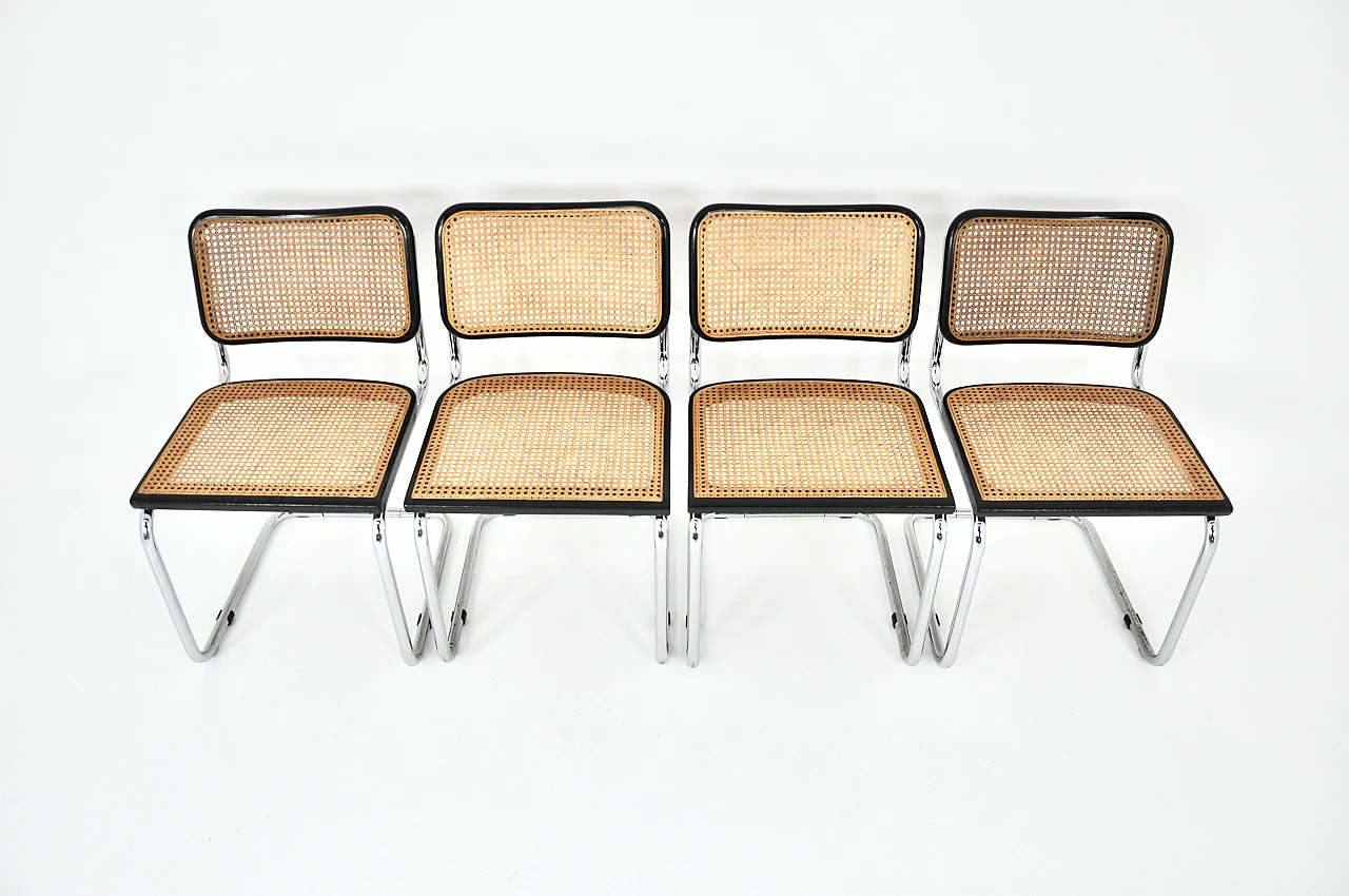 4 B32 style chairs by Marcel Breuer, 1980s 4