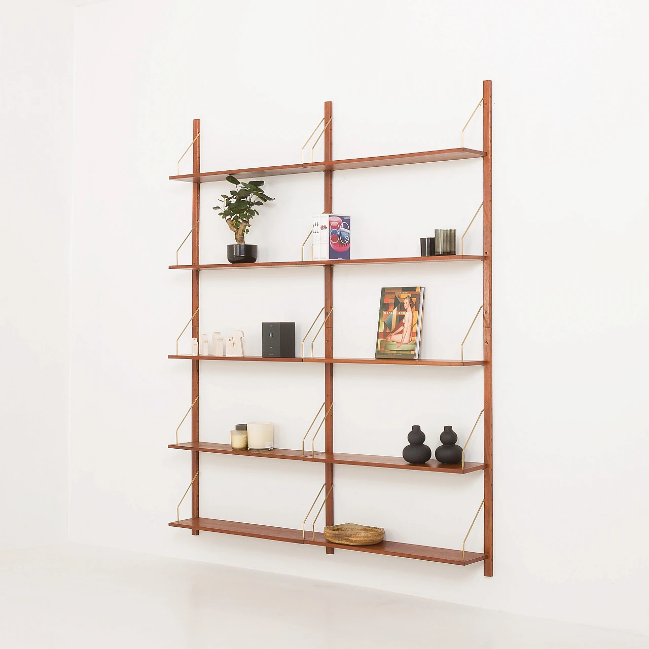 Modular teak book shelves in Cadovius & Preben Sorensen style, 1960s 2