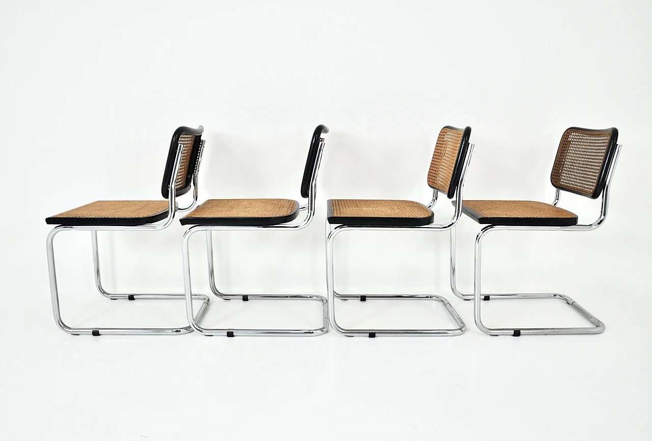 4 Sedie stile B32 di Marcel Breuer, anni '80 7