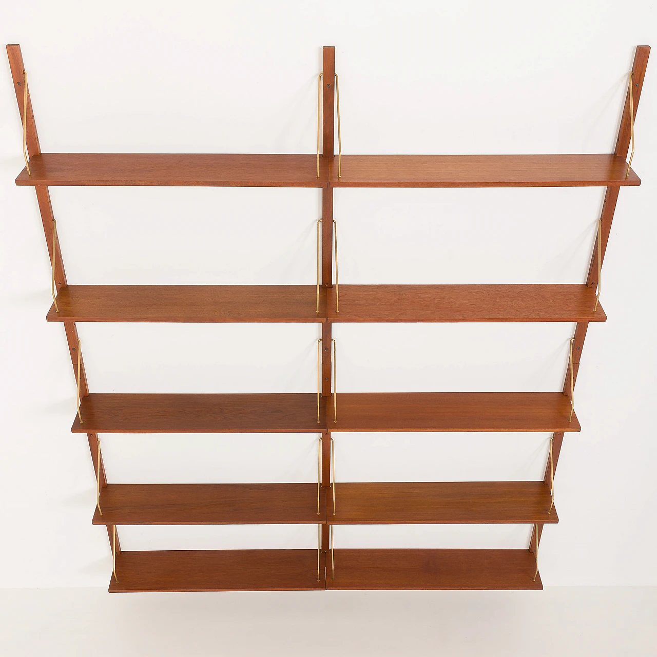 Modular teak book shelves in Cadovius & Preben Sorensen style, 1960s 5