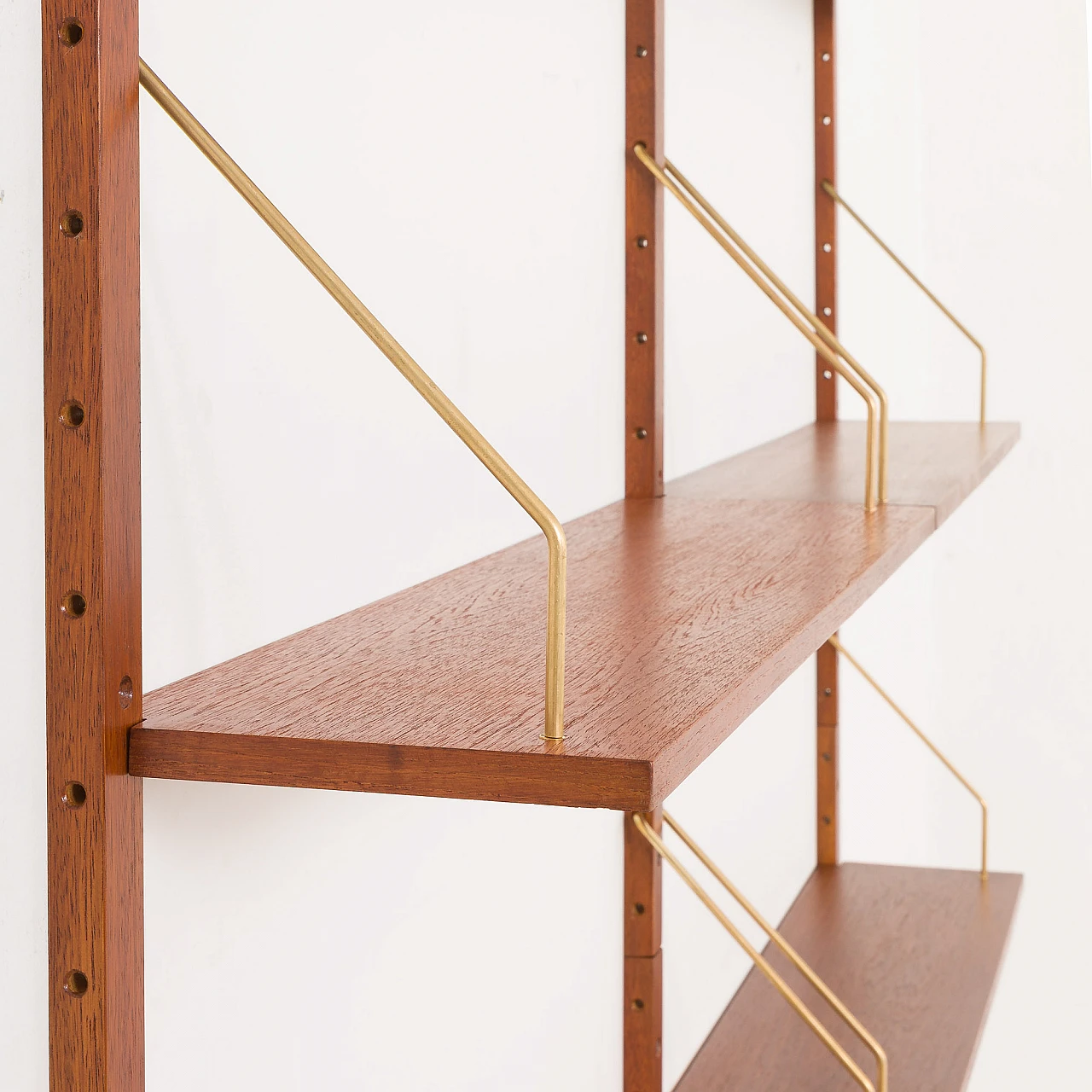 Modular teak book shelves in Cadovius & Preben Sorensen style, 1960s 7