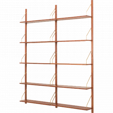 Modular teak book shelves in Cadovius & Preben Sorensen style, 1960s