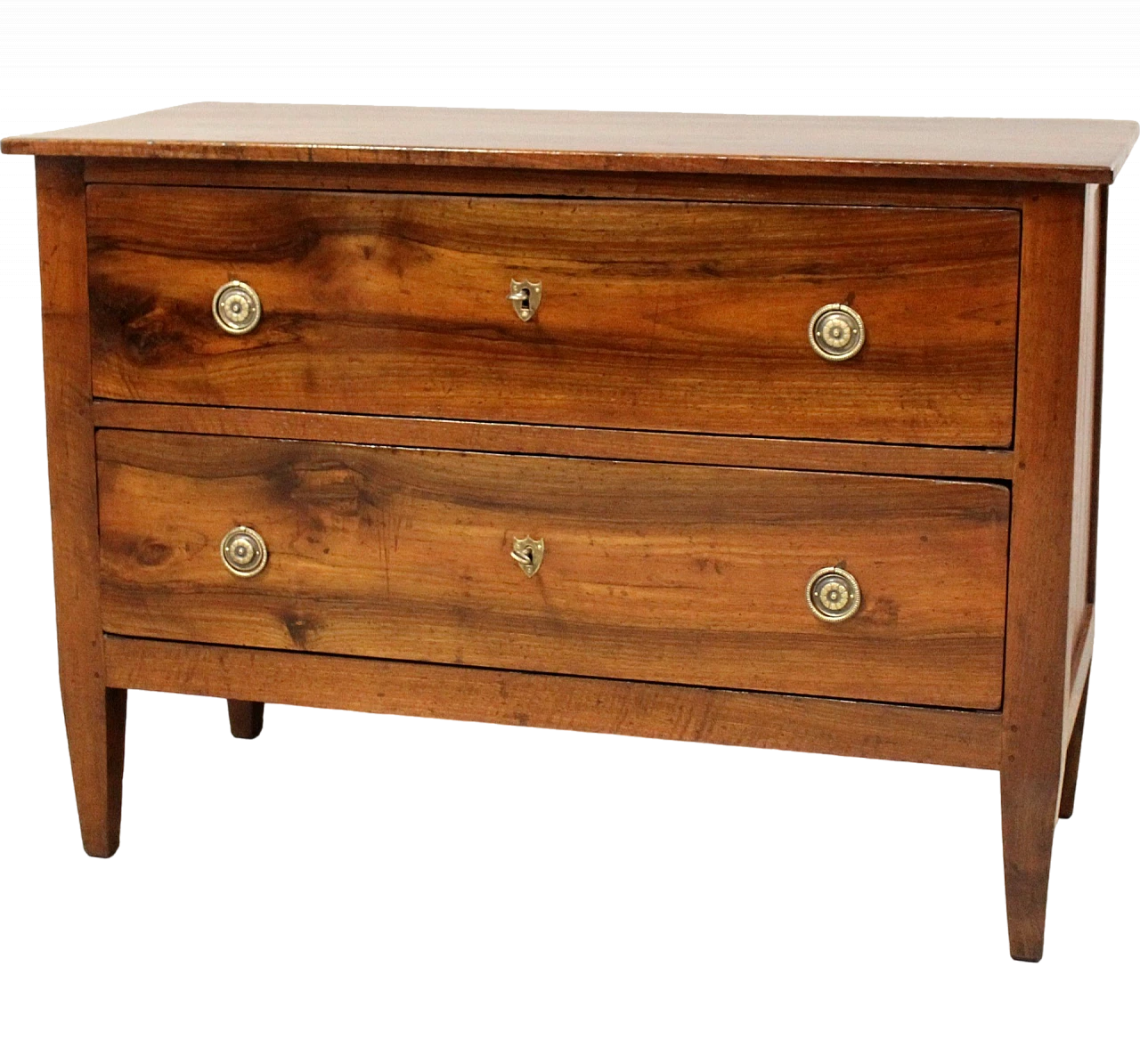 Directoire chest of drawers in solid walnut, 18th century 11