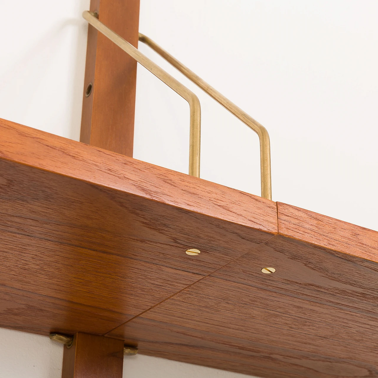 Scandinavian teak wall unit with drawers in P. Cadovius style, 1960s 9