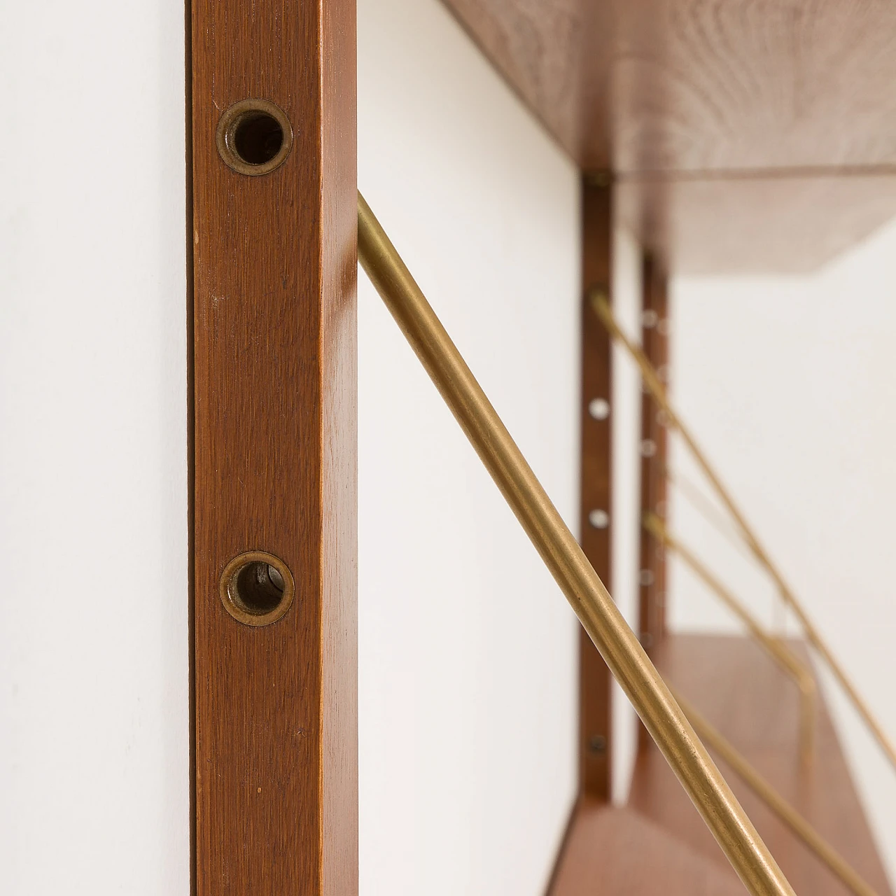 Scandinavian teak wall unit with drawers in P. Cadovius style, 1960s 12