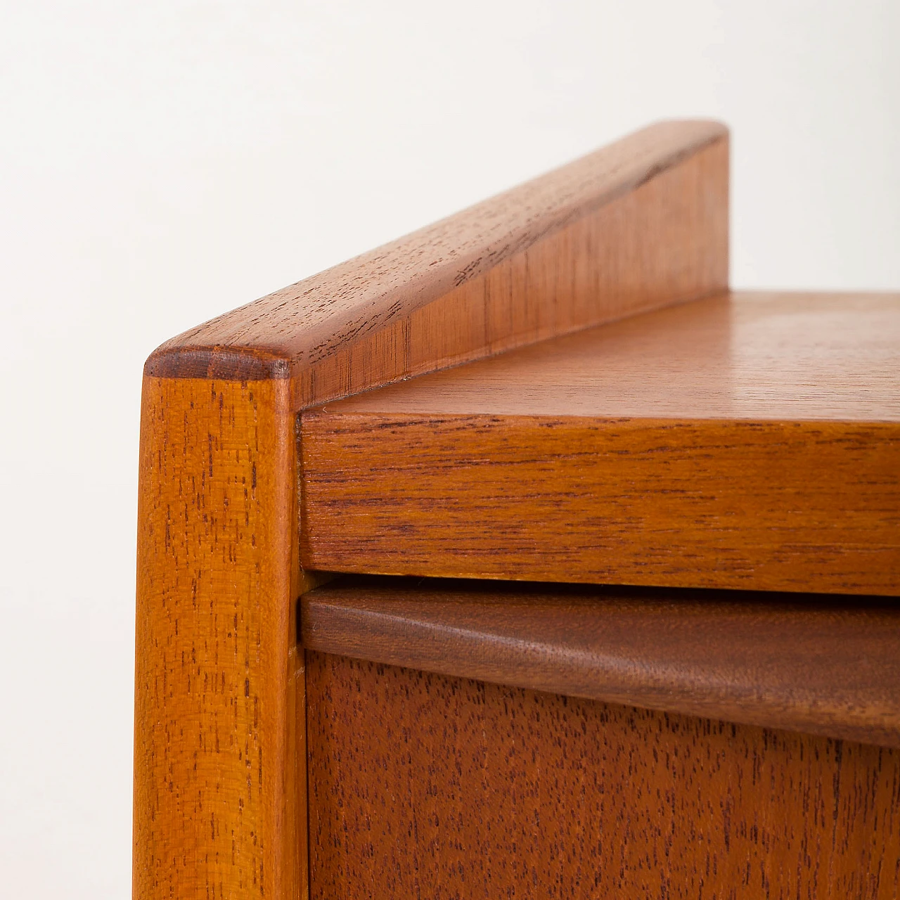 Small danish dresser in teak with three drawers, 1960s 8