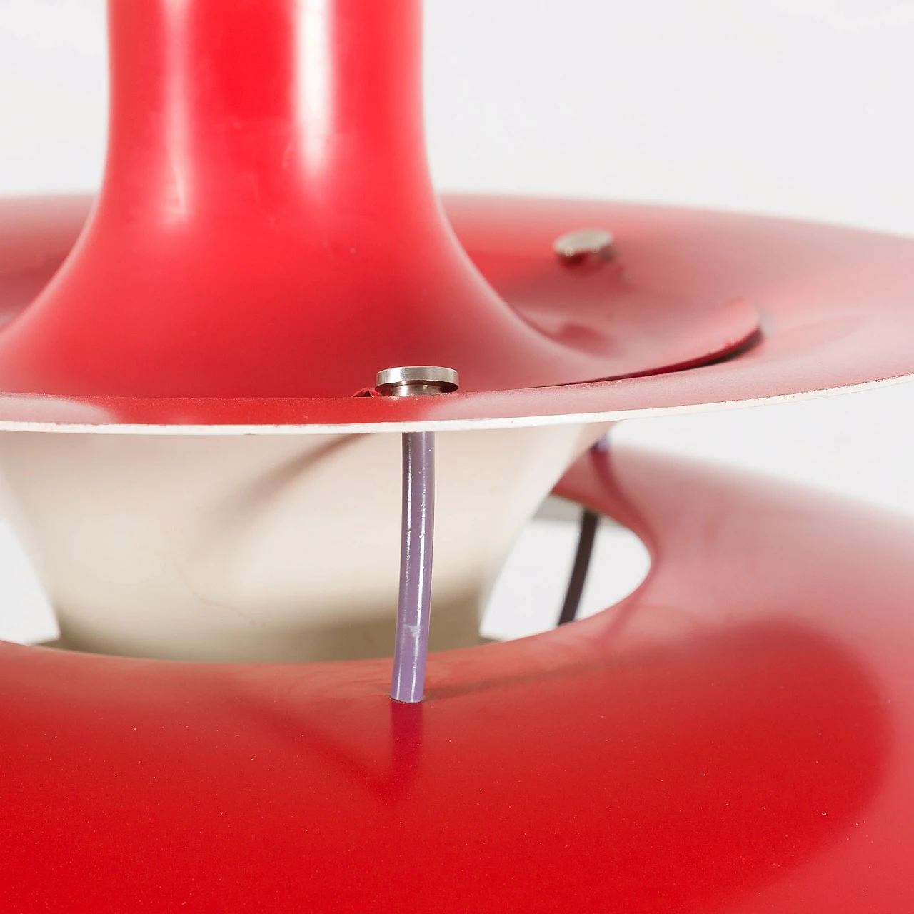 Red PH 5 ceiling lamp by P. Henningsen for P. Poulsen, 1970s 5