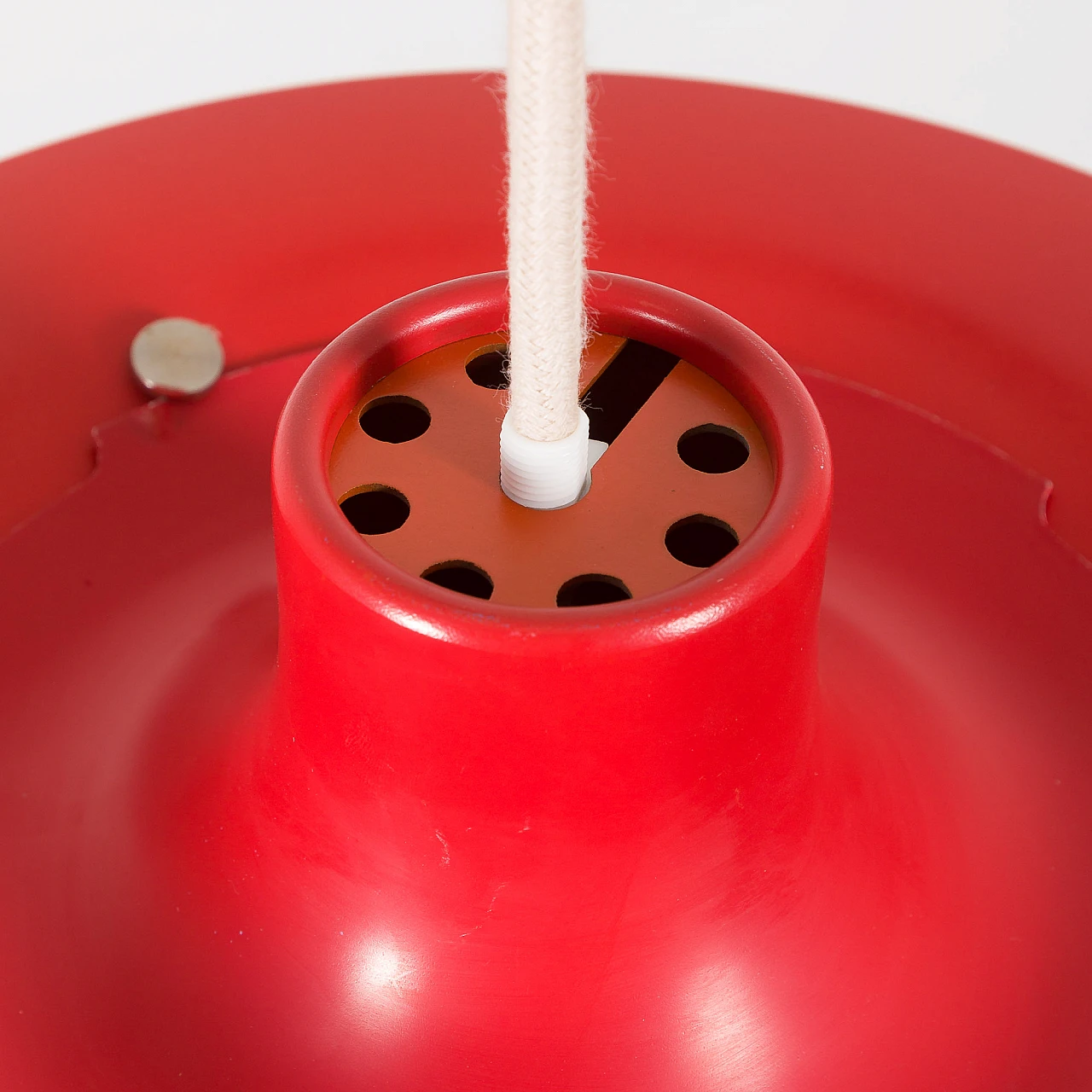 Red PH 5 ceiling lamp by P. Henningsen for P. Poulsen, 1970s 6