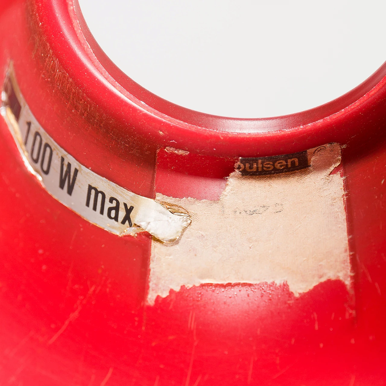 Red PH 5 ceiling lamp by P. Henningsen for P. Poulsen, 1970s 11