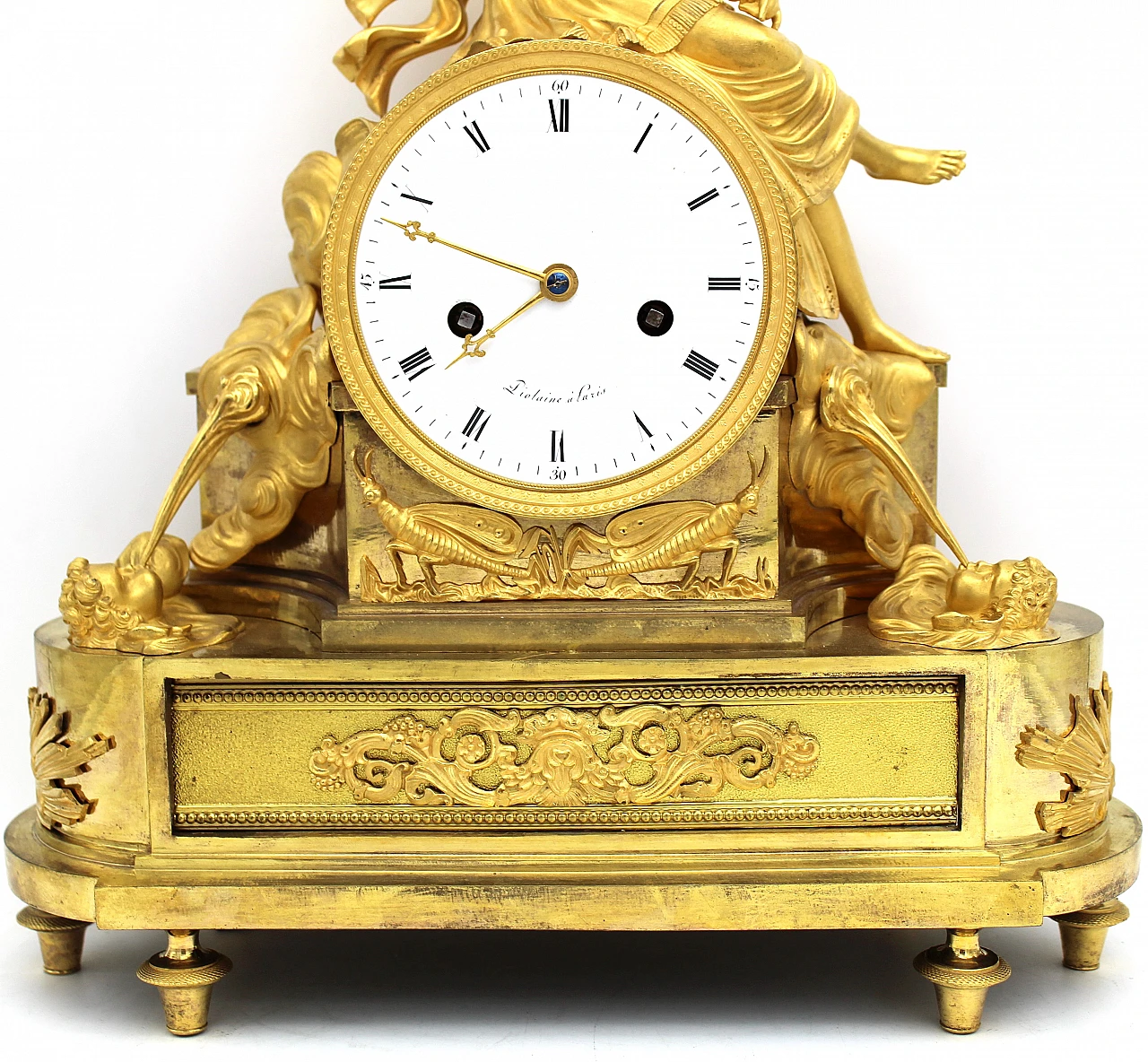 Directoire gilded bronze pendulum clock, late 18th century 5