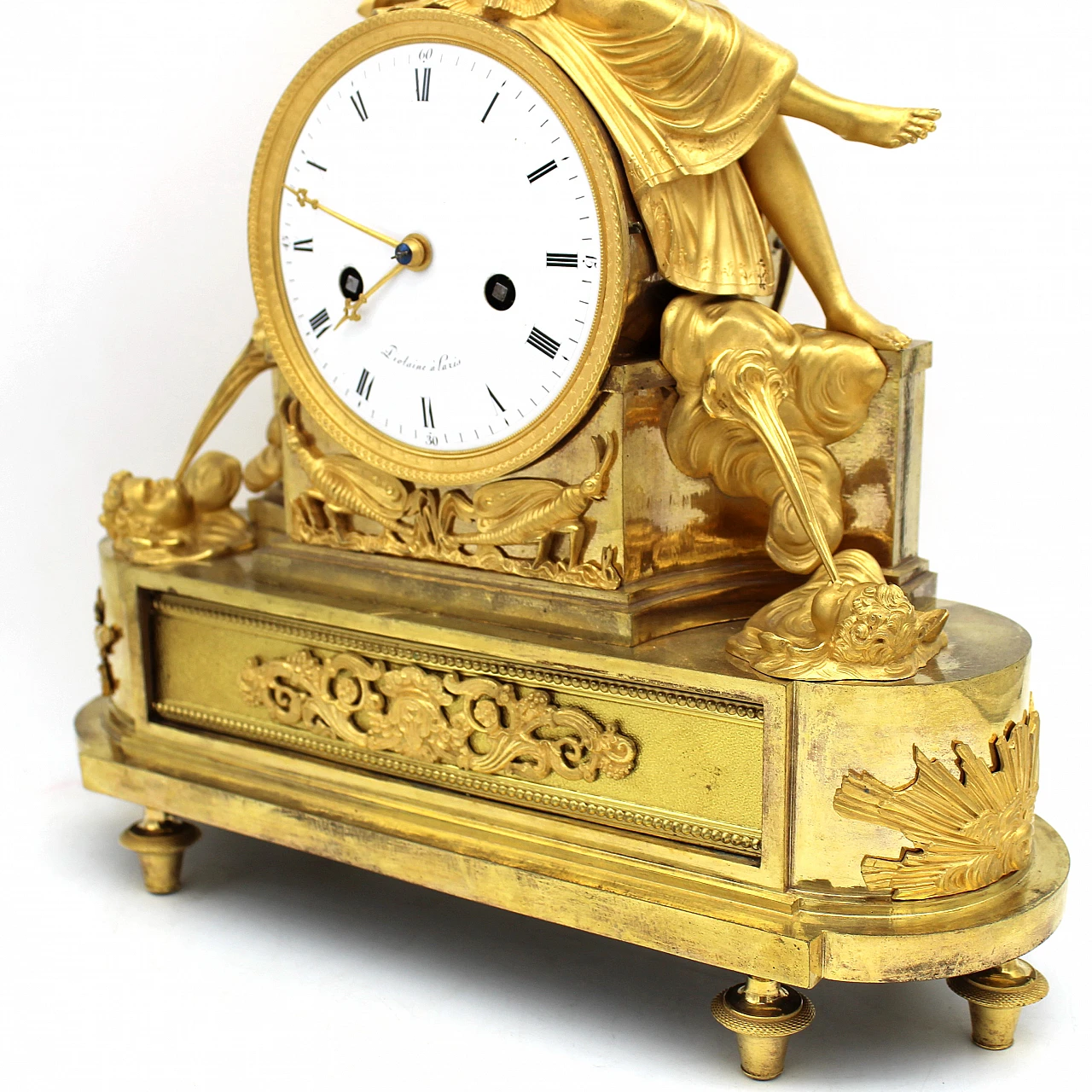 Directoire gilded bronze pendulum clock, late 18th century 9