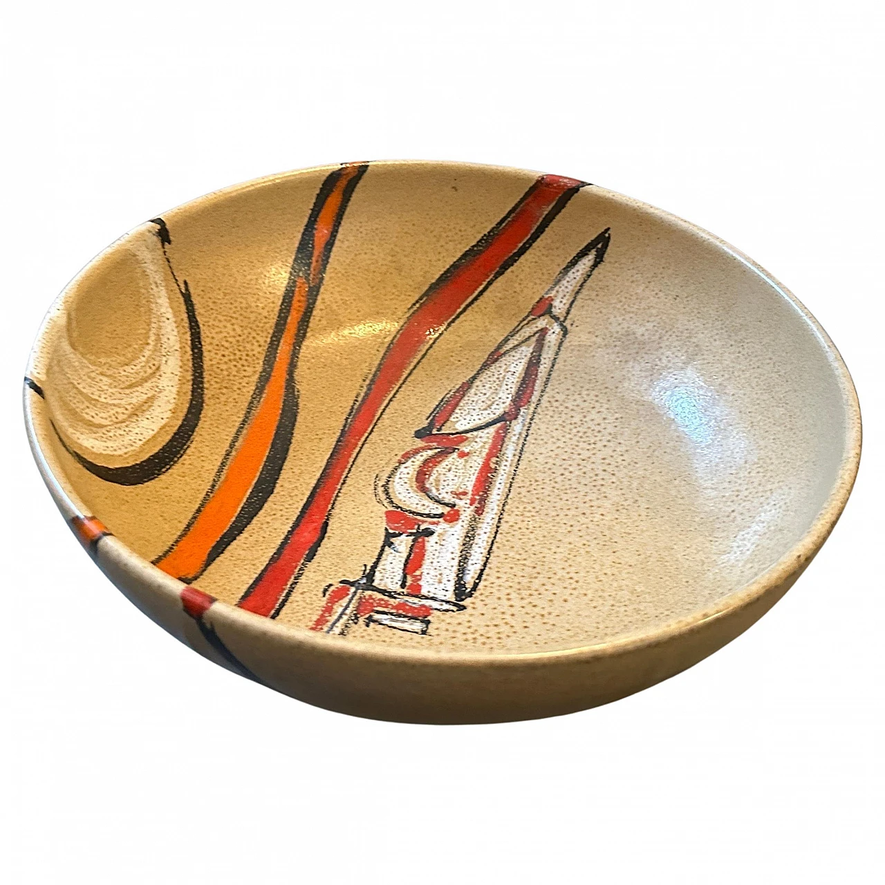 Round terracotta bowl by Gemi Faenza, 1970s 1