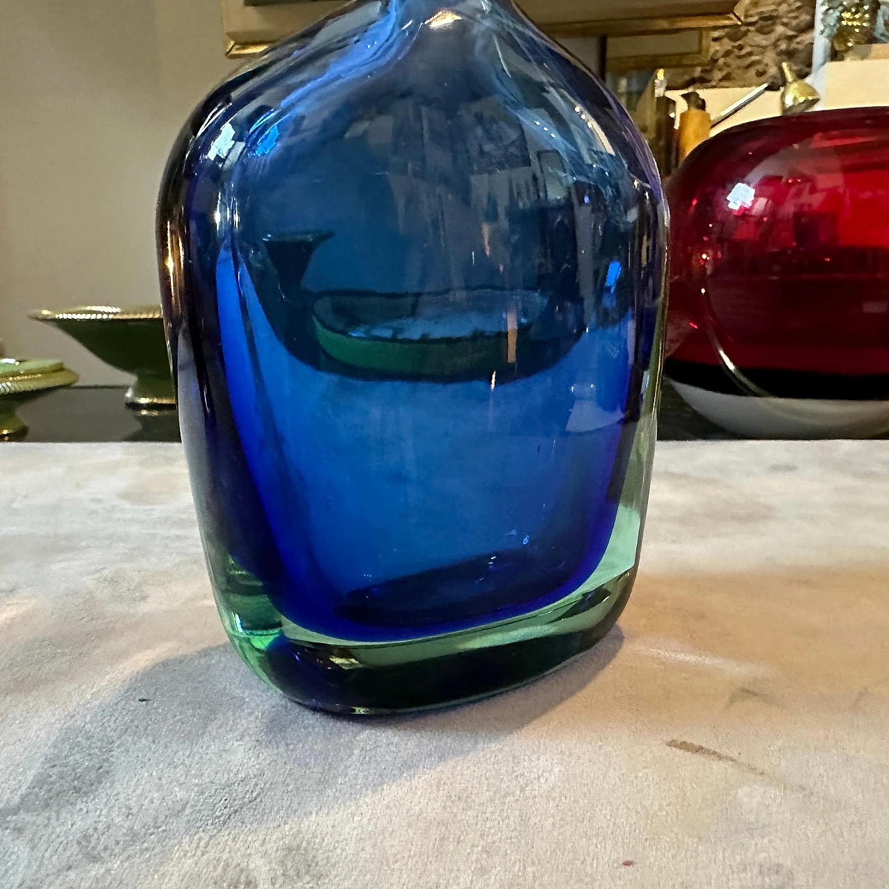 Submerged Murano glass vase by Flavio Poli for Seguso, 1970s 11