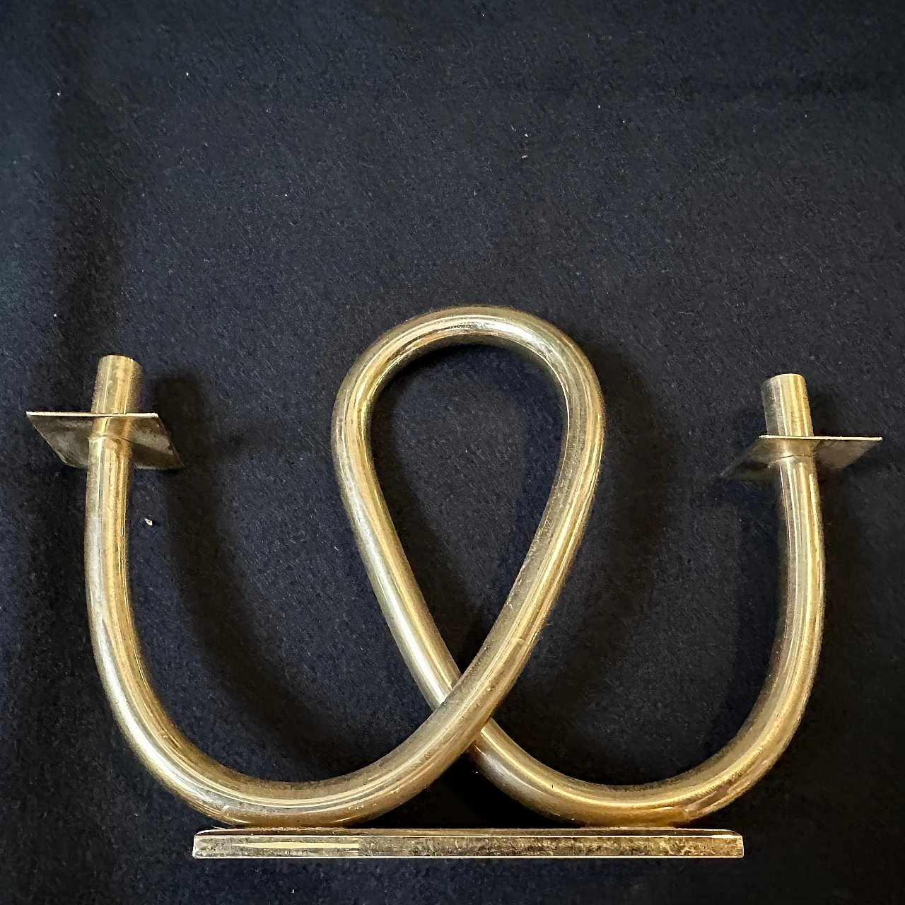 Brass candelabra in the style of Gio Ponti, 1970s 9