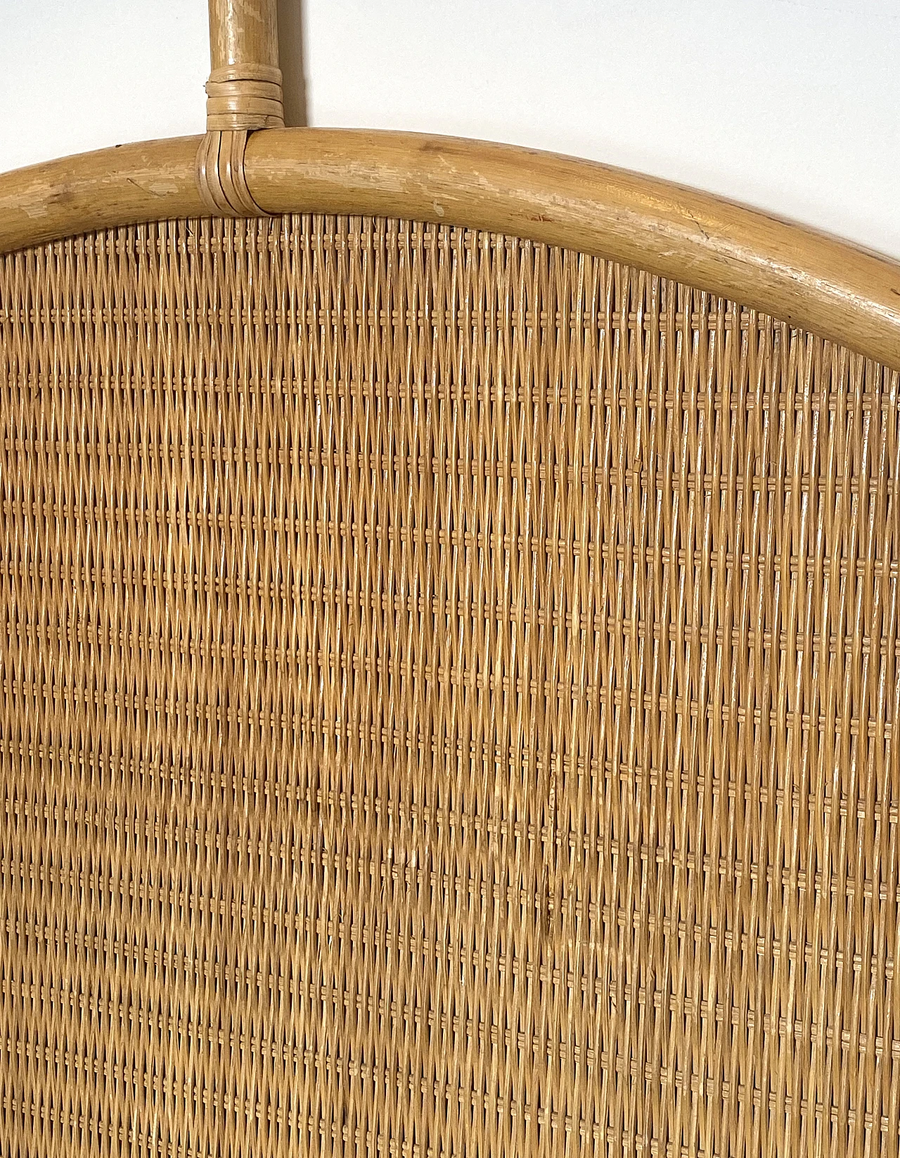 Pair of wicker and bamboo headboards, 1970s 3