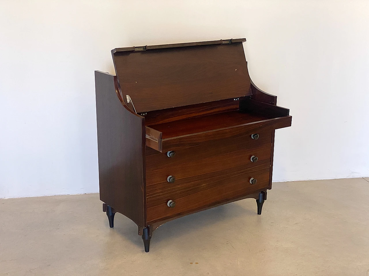 Rosewood chest of drawers by Claudio Salocchi for Sormani, 1960s 10