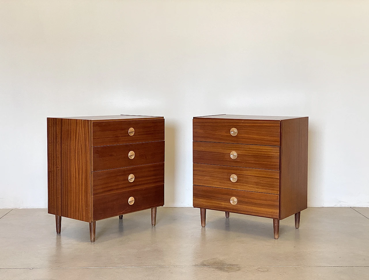 Pair of teak chests of drawers, 1960s 1