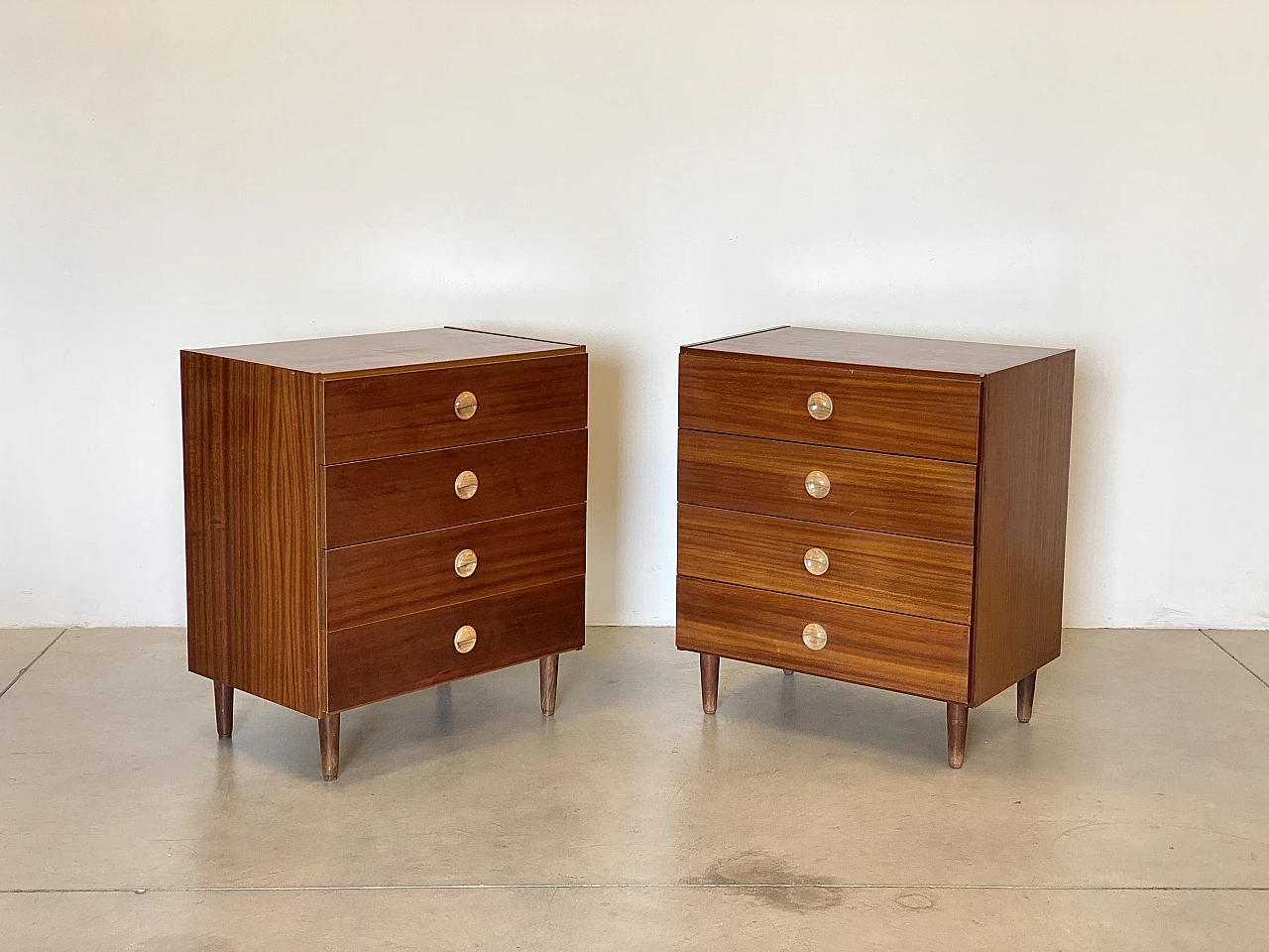 Pair of teak chests of drawers, 1960s 3