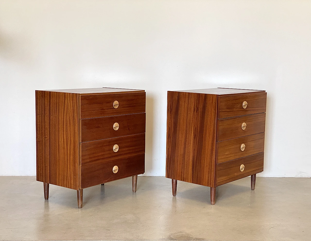 Pair of teak chests of drawers, 1960s 4