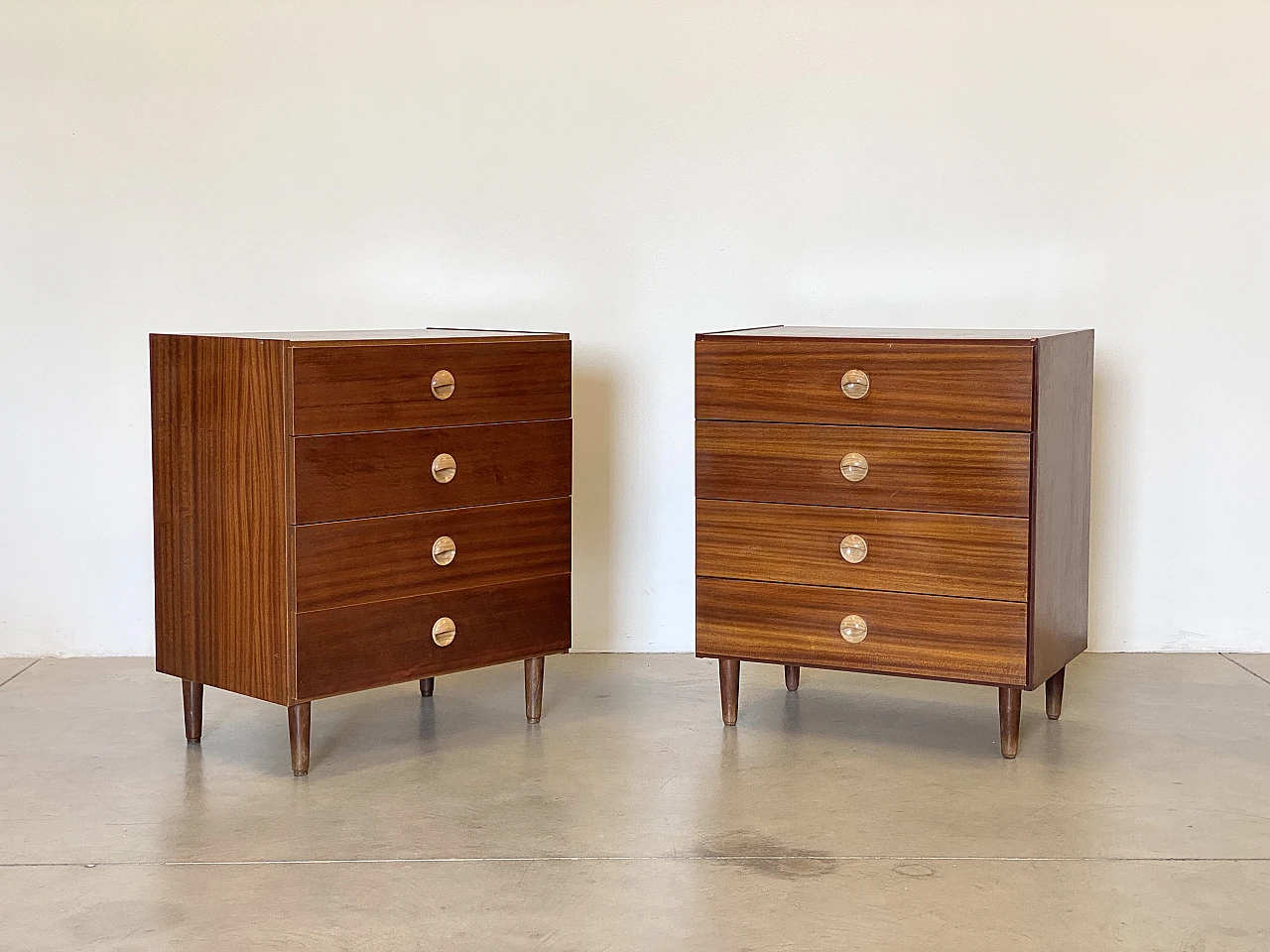 Pair of teak chests of drawers, 1960s 5