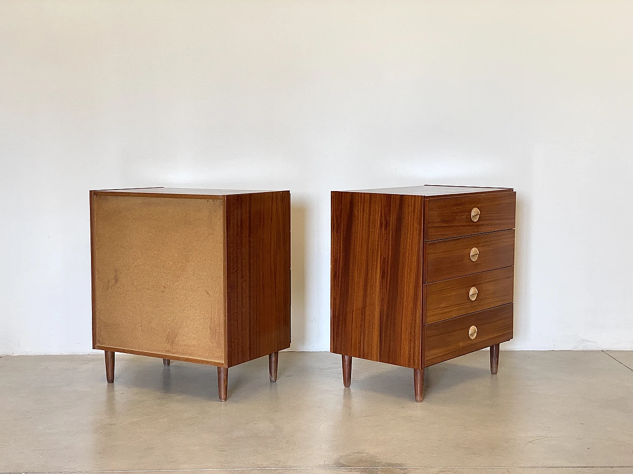 Pair of teak chests of drawers, 1960s 6