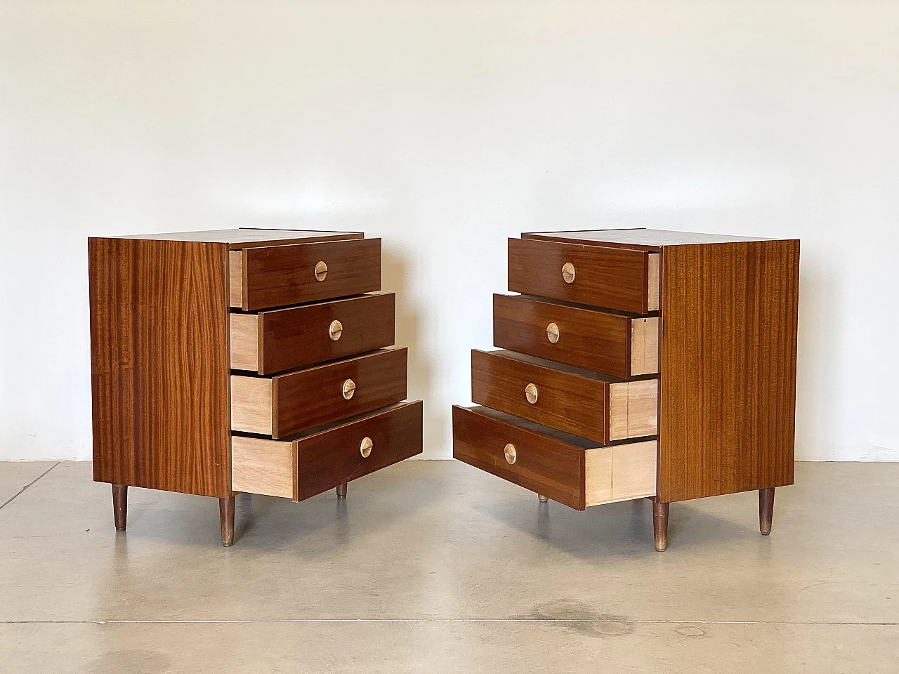 Pair of teak chests of drawers, 1960s 10