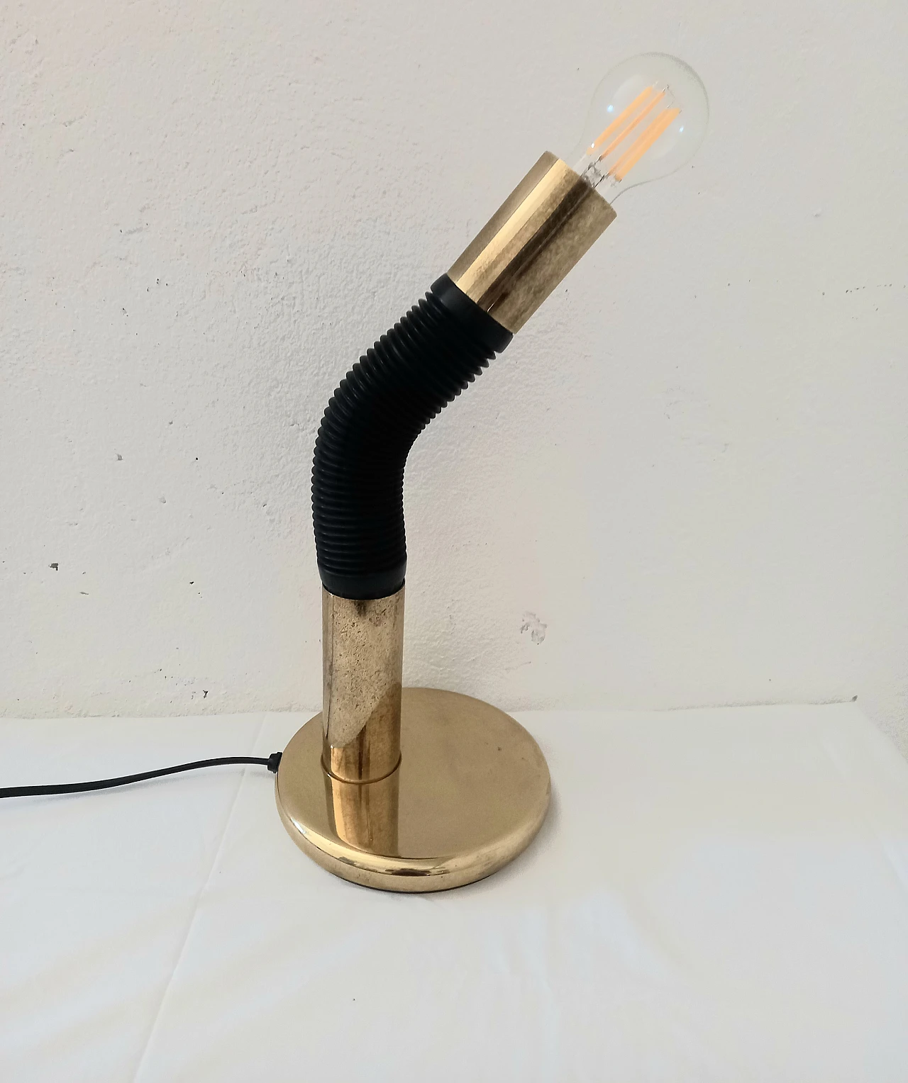 Metal and plastic table lamp by Targetti, 1970s 4