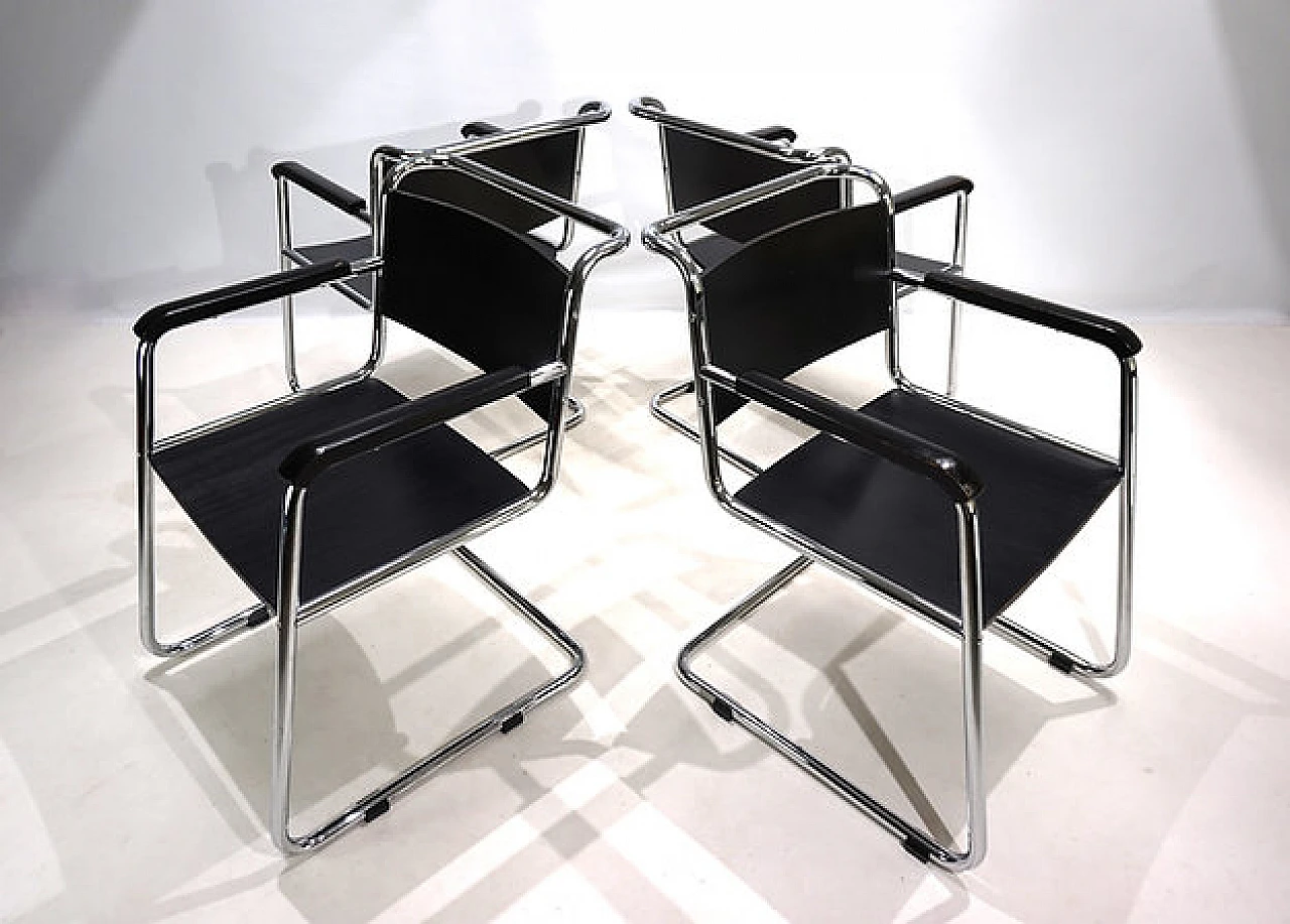 4 Poltroncine cantilever stile Bauhaus, anni '80 7