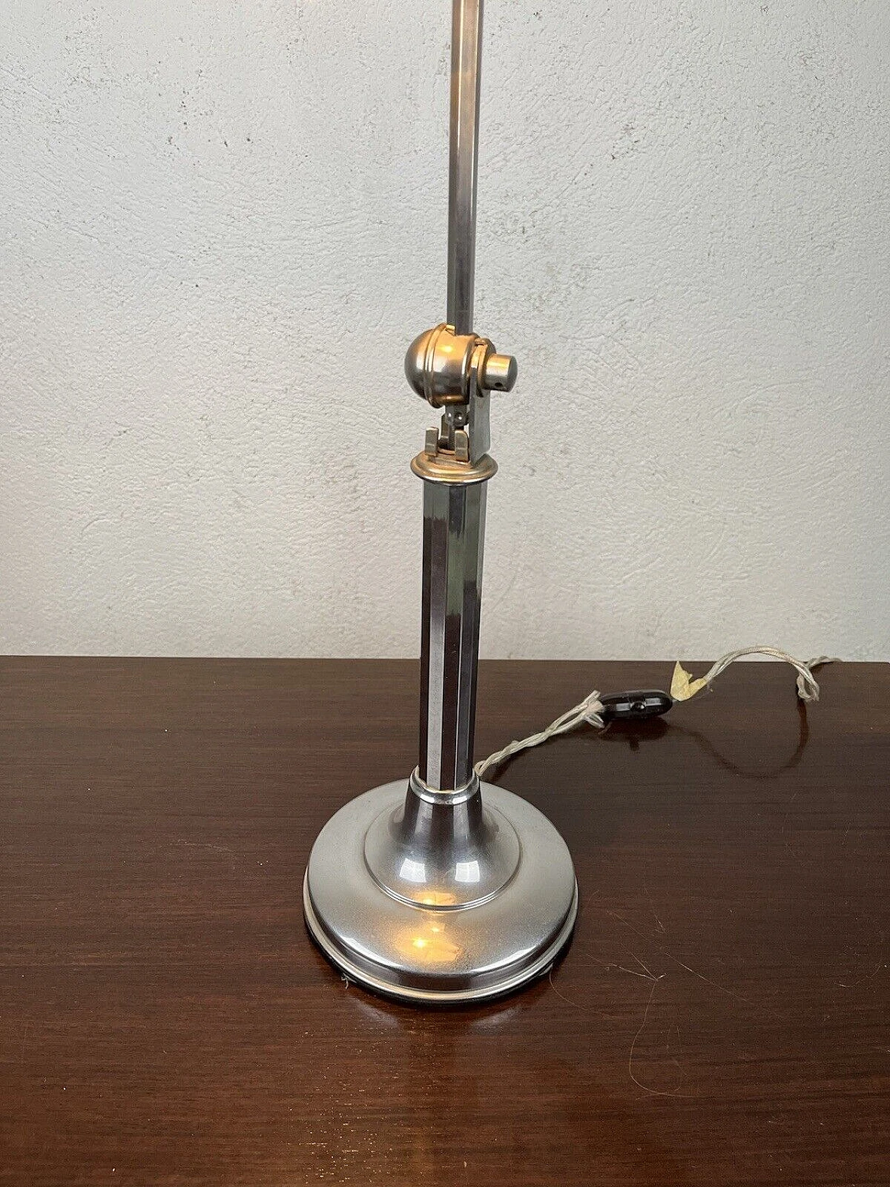 Art Deco steel and glass table lamp by Pirouette, 1930s 5