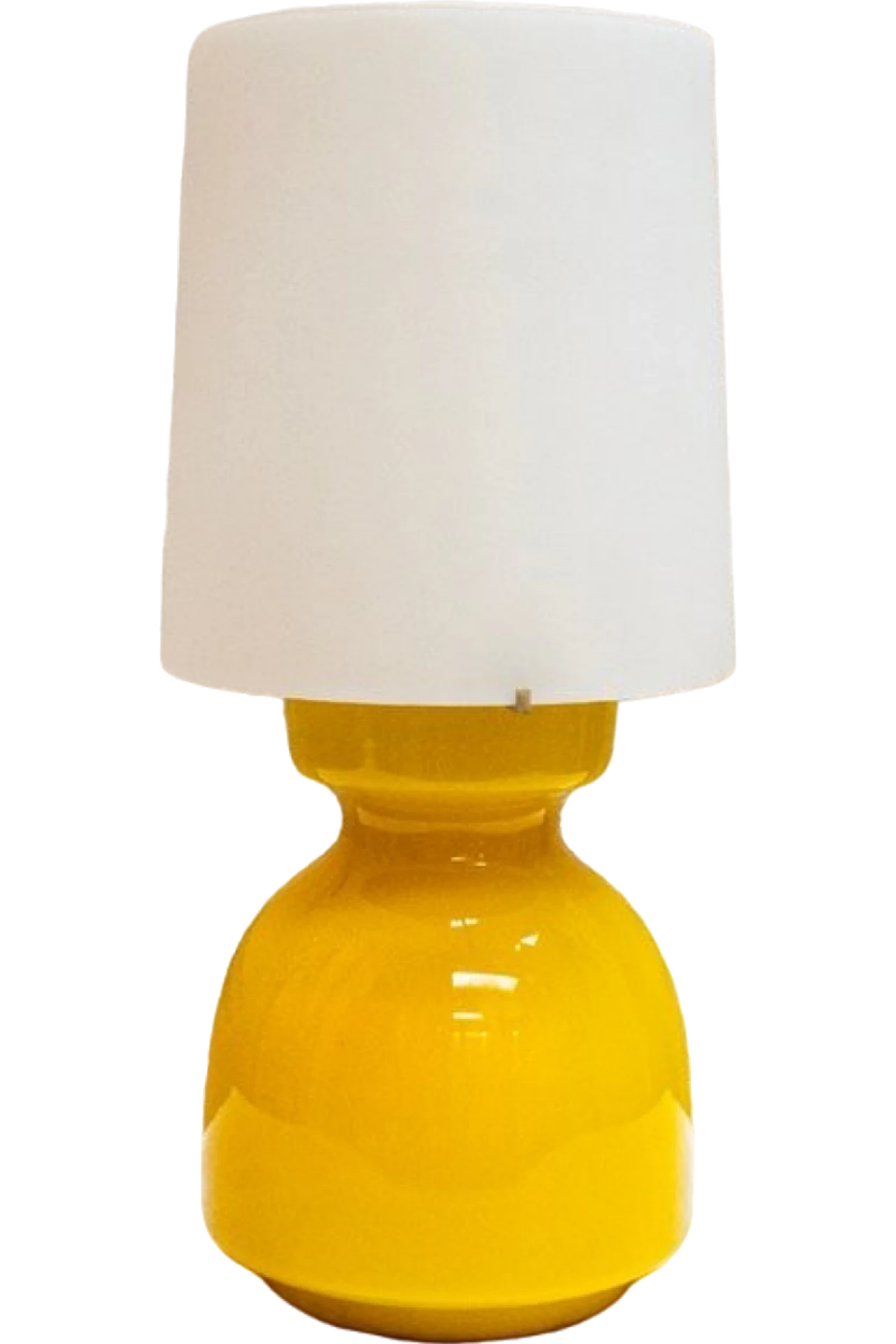 Yellow Murano glass table lamp by Vistosi, 1960s 5