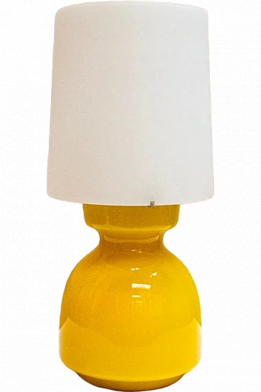 Yellow Murano glass table lamp by Vistosi, 1960s