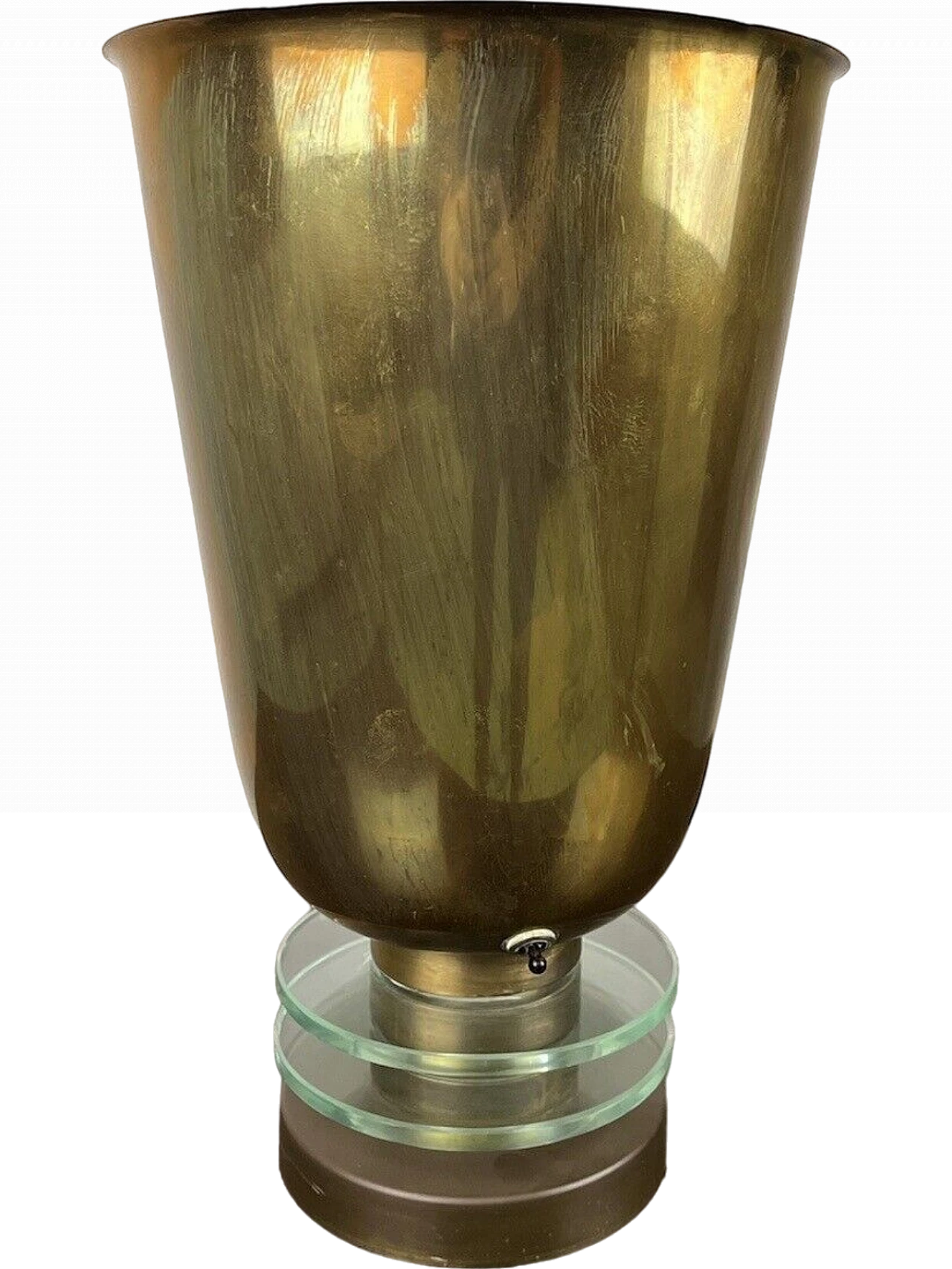 Brass and glass table lamp, 1950s 2