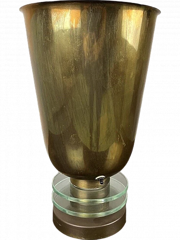 Brass and glass table lamp, 1950s