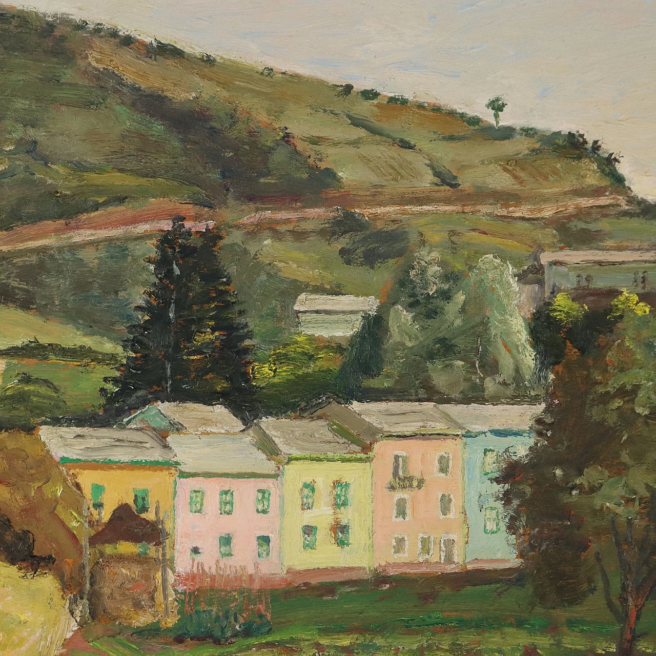 Alberto Salietti, Santo Stefano d'Aveto, oil on panel, 1959 3