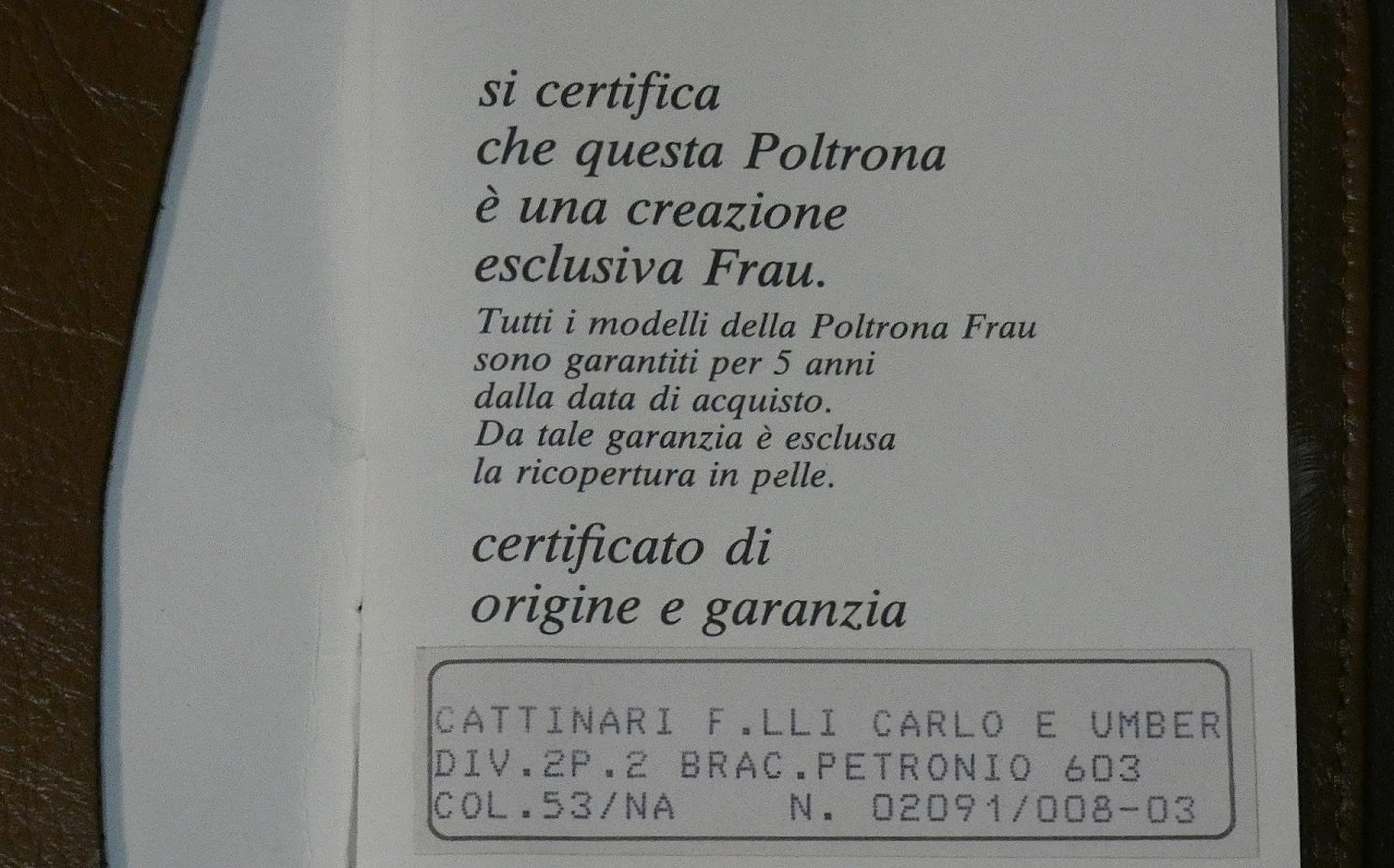 Divano Petronio 603 di Tito Agnoli per Poltrona Frau, anni '70 11