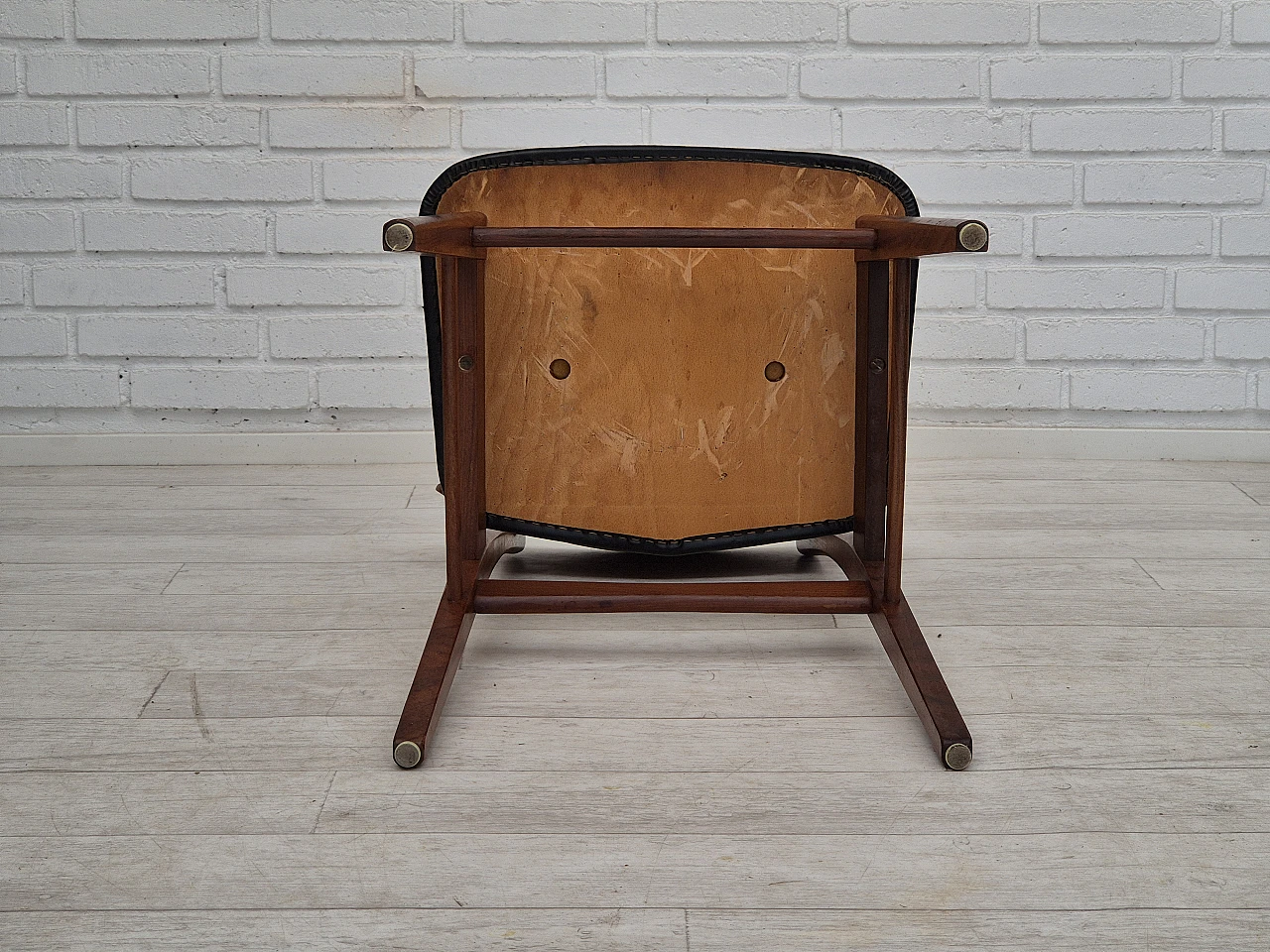 8 Chairs in teak and faux leather by Farstrup, 1970s 18