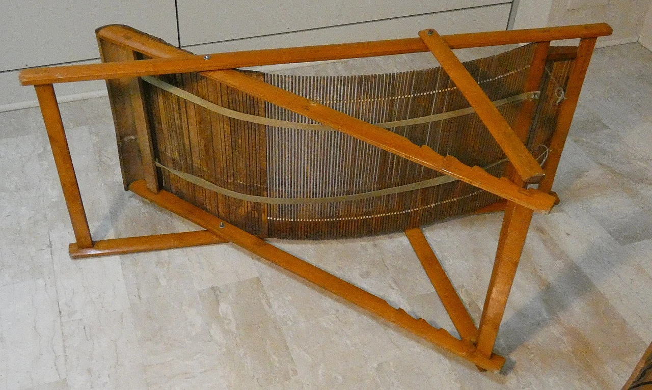 Bamboo folding deckchair and chaise longue, 1950s 17