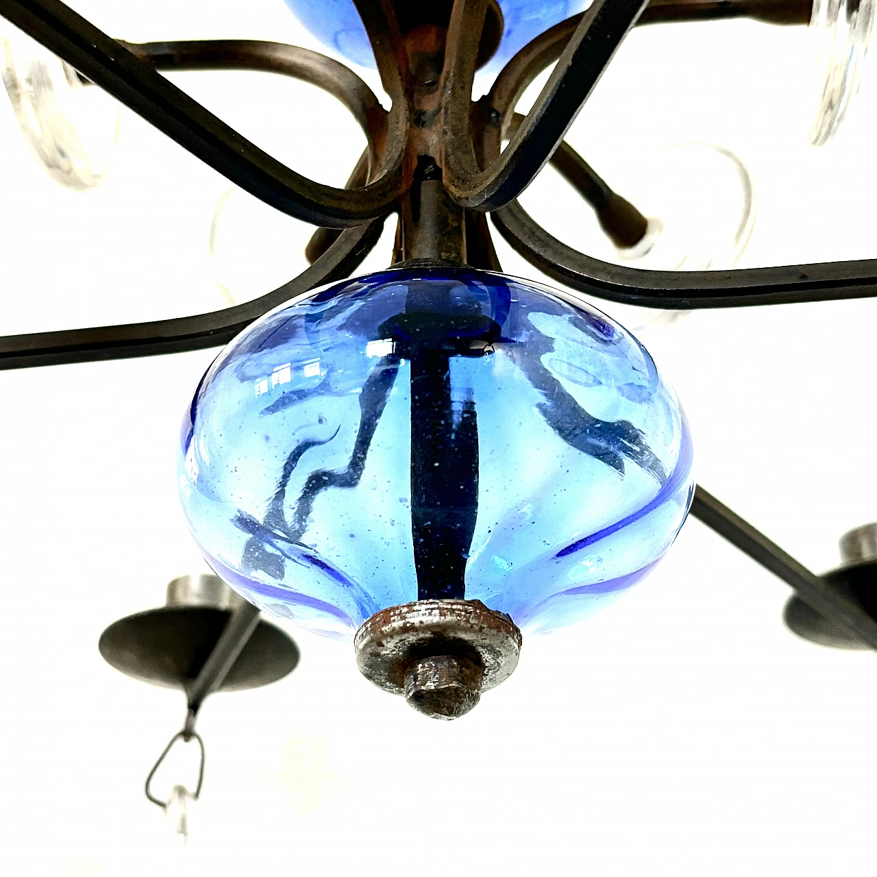 Chandelier by Erik Höglund for Boda Sweden, 1960s 7