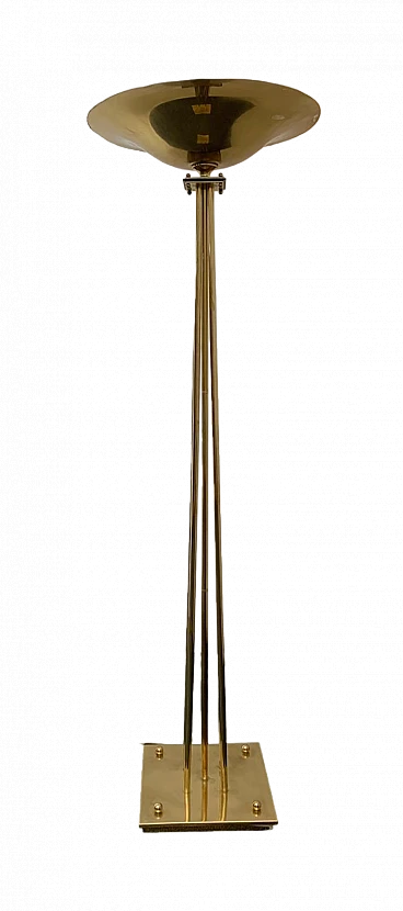 Brass floor lamp by Prearo Luce, 1980s