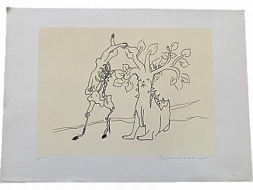 Marcel Jean, Surrealist composition 71/100, lithography, 1960s