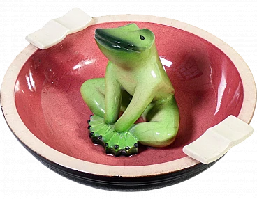 Ceramic ashtray by Tarcisio Tosin for La Freccia, 1930s