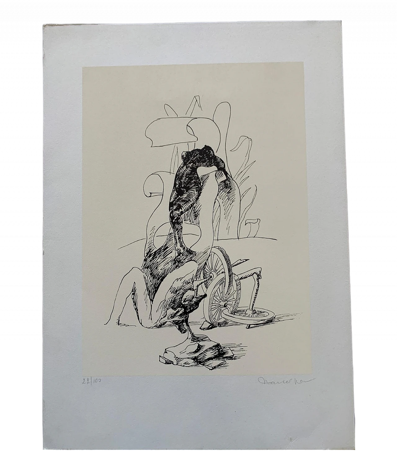 Marcel Jean, Surrealist composition 22/100, lithography, 1960s 5