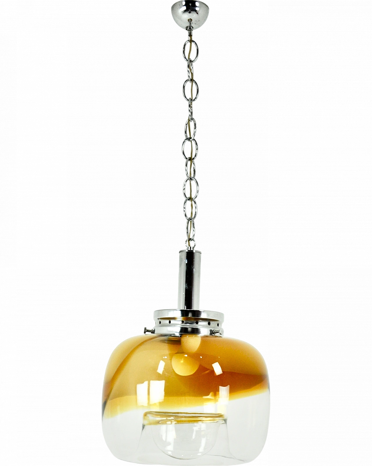 Murano glass hanging lamp by Mazzega, 1970s 9