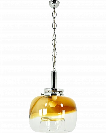 Murano glass hanging lamp by Mazzega, 1970s